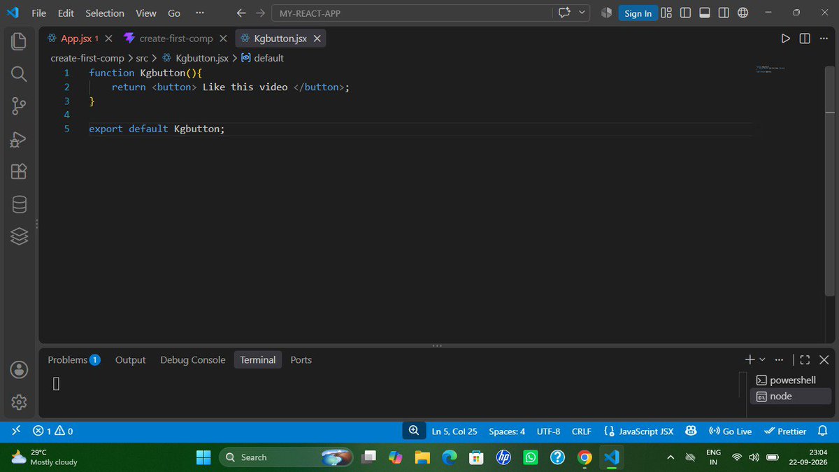 itz_Mahak25's tweet photo. ๐ฅ Day 16/50 โ Coding Challenge
Diving into React Components today โ๏ธ๐ป
Understanding the building blocks of React, one concept at a time. ๐
#50DaysOfCode #ReactJS #CodingChallenge https://t.co/XR7Pr0aUMM