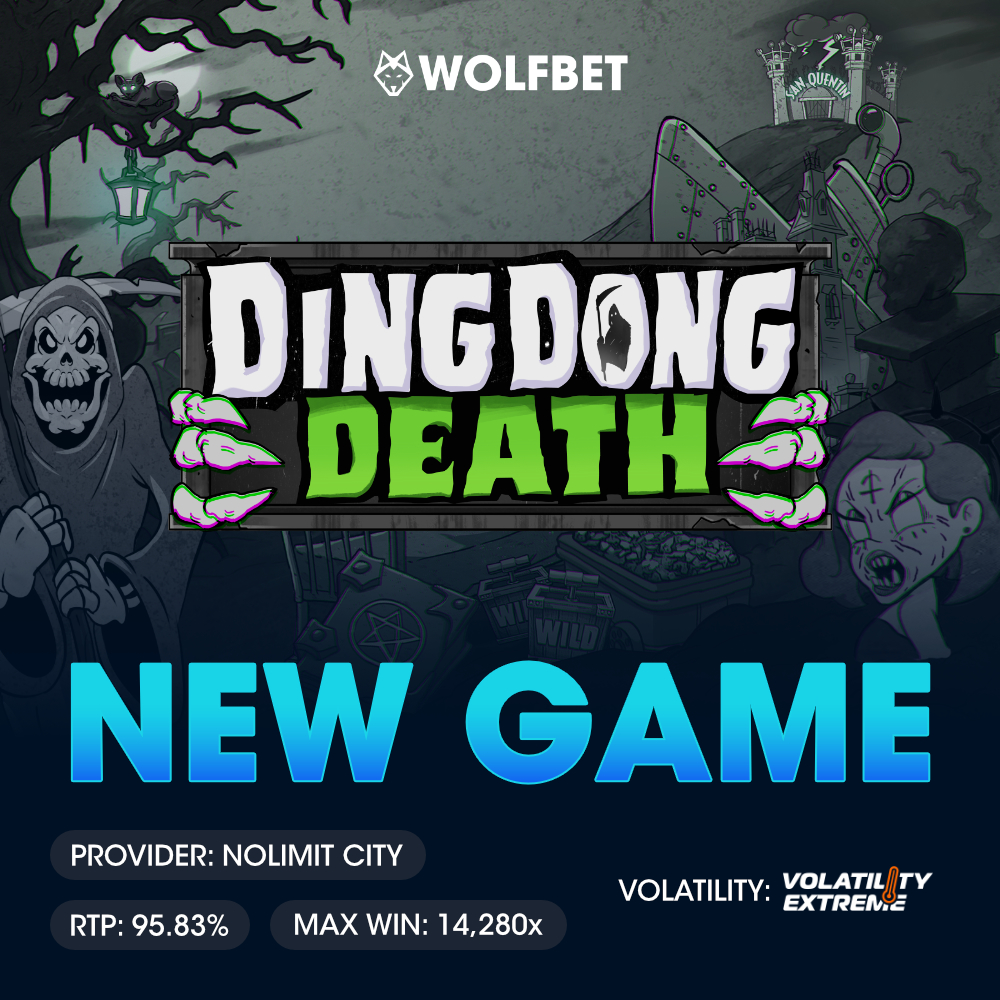 wolfdotbet's tweet photo. Ding Dong Death is now LIVE on WOLFBET 💀

The gang's all here, and they're dying to see you!
Step into the happiest clubhouse in the graveyard for wins of up to 14,280x your bet 💸

❤️ &amp; 🔁 + drop username to win a FREE BONUS CODE 🎁 https://t.co/kDowzqI8Yq