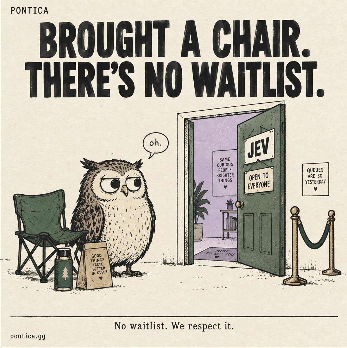 TryPontica's tweet photo. we brought a chair and snacks. apparently neither was necessary. https://t.co/fgUsITd2T0