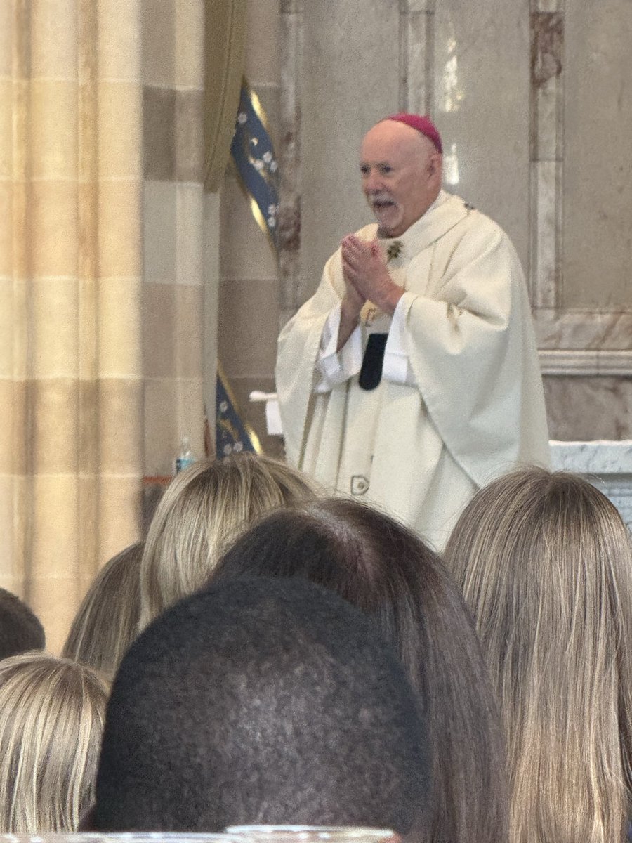 StBernardsPS's tweet photo. Four pupils proudly represented our school at Mass in the beautiful St Andrewโs Cathedral this morning, celebrated by Archbishop Nolan. ๐
It was a wonderful opportunity for our pupils to come together in prayer, reflection and faith. ๐ @ArchdiocGlasgow @rercag #SchoolMass https://t.co/92l59mgNJE