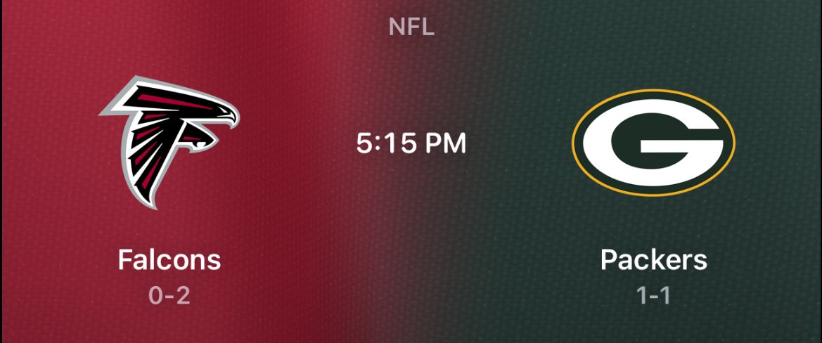 VZNOVA_'s tweet photo. TNF already feels weird 😭

Falcons at Packers.

I’m on Jahan Dotson or Skyy Moore anytime TD 👀 https://t.co/HmvTTgliFV