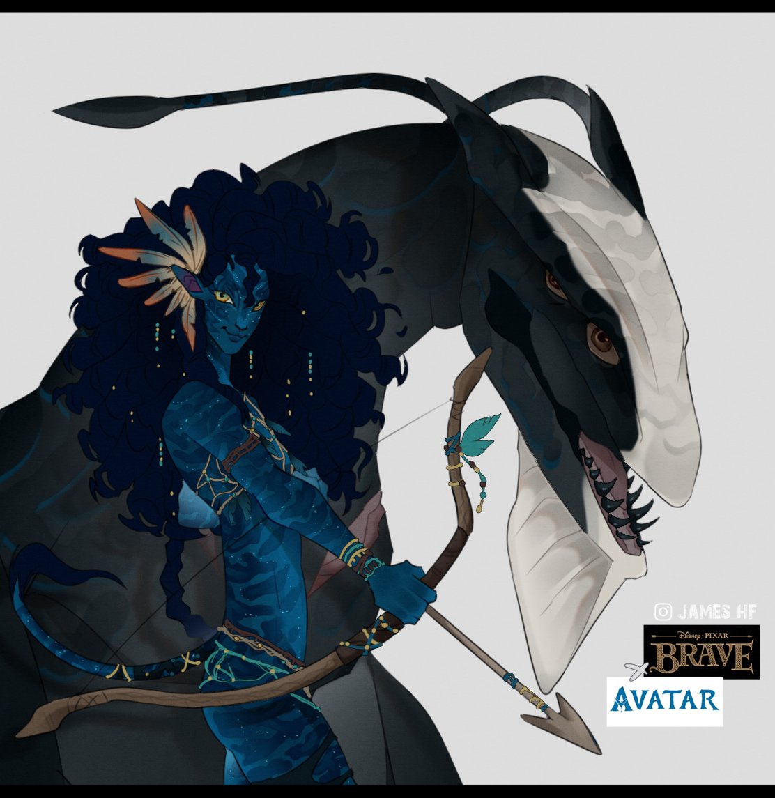 james___hf's tweet photo. The legendary Foursome (Hiccup, Jack Frost, Merida and Rapunzel) in the "Avatar" crossover https://t.co/fffoRfUGBG