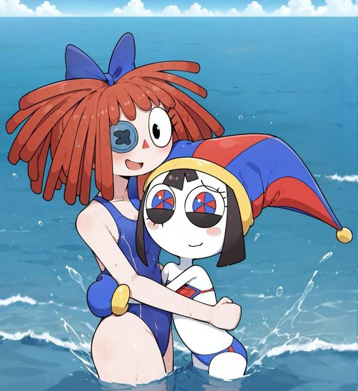 MissRagata's tweet photo. The ocean adventure episode we all needed 🏖️..... 
Artby @FerVilDraws
#Ragatha #TheAmazingDigitalCircusFanArt #TADC https://t.co/MDaWNQgck4