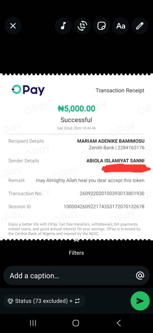 abiolasanni21's tweet photo. @Aramide44936320 @peace_igho @PreciousFolake2 @oku_yungx @Its_Yhettyqueen @silverpenydr @Flowkeei @Kafuii_Lee @iam_pterr @iamdbanj @ayam_Chizzy @indemosi @Makuochukwu126 @itzchristunique @abazwhyllzz @FavorGrace90 @_iamtolulope Pls take care https://t.co/kxKqj8l9hX