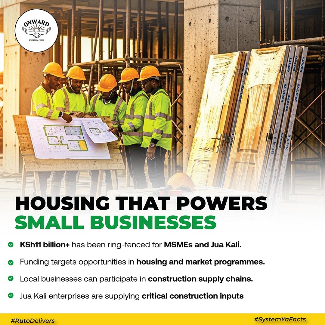 Ms_wanjii's tweet photo. Housing development is creating more than homes it’s opening doors for MSMEs and Jua Kali enterprises to grow, supply, and thrive. From slums to cities.
 #RutoDelivers #SystemYaFacts https://t.co/hUoTO95212