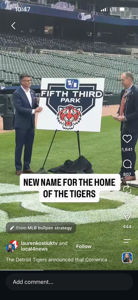 dickowjordan's tweet photo. Dodged a bullet…is this real? @tigers 
#MLB #Baseball https://t.co/aXRnqRmWux