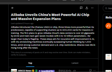 kunikoh's tweet photo. ALIBABA CREATED THE WORLDS MOST POWERFUL AI CHIP??

This is going to be tweeted EVERYWHERE TODAY

ALIBABA IS MOONING

This just got a viral x trending article
https://t.co/yynulpLPa2 https://t.co/URJDJpdXUW