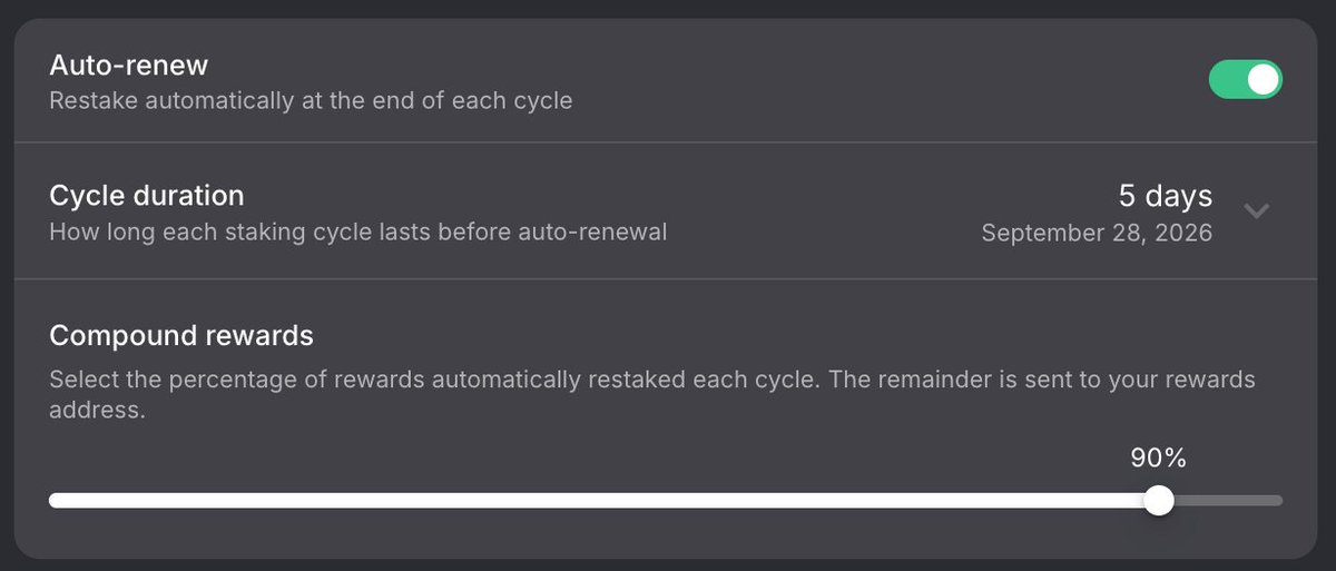 coreapp's tweet photo. Helicon is live 🔺

Everyone can experience the network upgrades inside of Core today.

Validators, you can now configure auto-renewed staking during setup and manage your settings after start. https://t.co/2anTUQpxLC