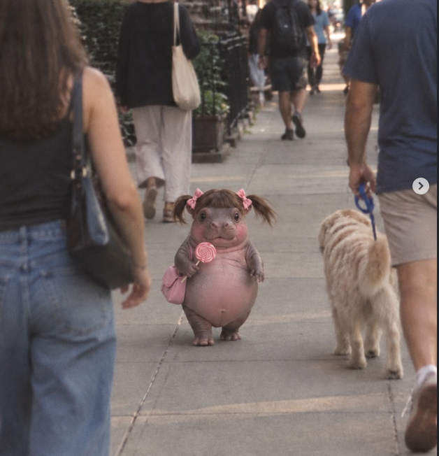 kkkkumap's tweet photo. Meet Pippo NYC’s tiniest new Hippo.. 🎀

This baby hippo is taking over Instagram, with hundreds of videos following her very normal, very chaotic New York life. While the city moves at full speed around her, Pippo is just a small girl living her best life..

Fans are obsessed. The merch is moving. The Pippo cult is growing!

Welcome to the block, Pippo.. 

https://t.co/7GT1fX0K7K