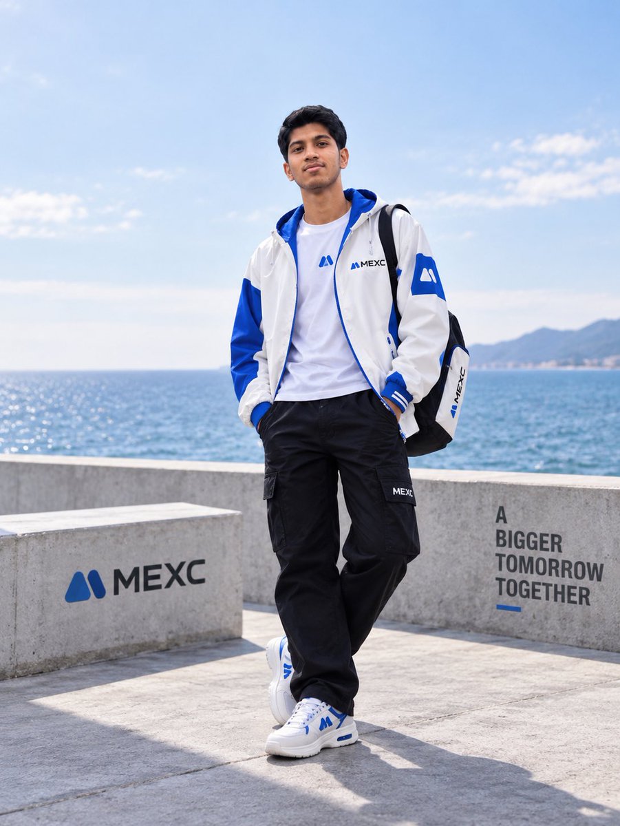 Nasifkhan009's tweet photo. 很喜欢这次的 MEXC Look，简约又有活力，蓝白配色真的很帅！💙🔥 #mexcLook https://t.co/iXGhYcS1EZ
