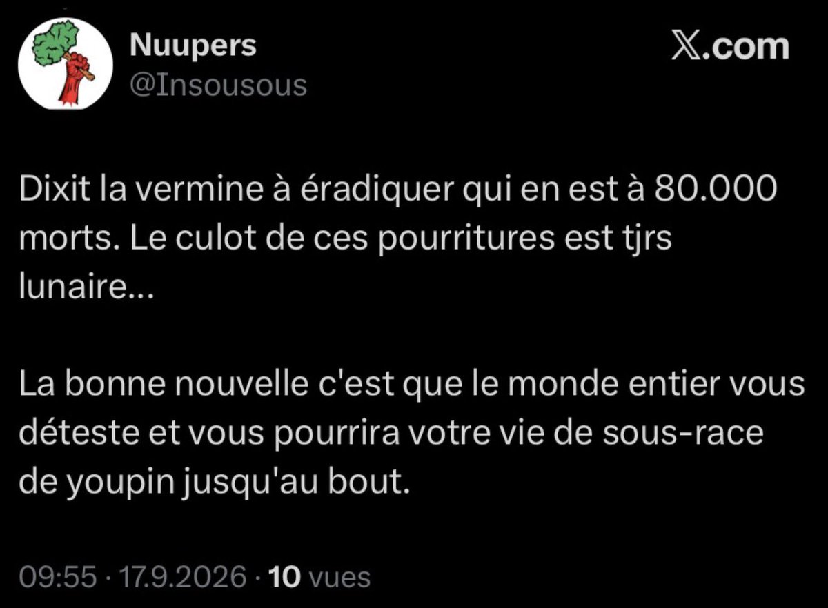 SwordOfSalomon's tweet photo. 🚨🛒 SIGNALEMENT : Derrière le compte anonyme @Insousous se cache en réalité Julien Yorulmus, militant LFI franco-turc 🇫🇷🇹🇷 de la banlieue de Toulouse et animateur réseau chez Veralec, la centrale d’achat nationale de @Leclerc spécialisée dans les arts de la table.

Sur son compte X, Julien qualifie les Juifs de « sous-race de youpin », de « vermine à éradiquer » et de « cancer de l’humanité ».

⚠️ Michel-Édouard Leclerc tolère-t-il les propos antisémites, génocidaires et déshumanisants de son salarié ?

⚖️ Ces propos d’une extrême gravité doivent également faire l’objet de poursuites judiciaires.

🚔 cc @PoliceNationale @Prefet31 @Gendarmerie @auroreberge @NunezLaurent @Interieur_Gouv @Association_OJE @ActionsAvocats @ObservatoireOjf @_LICRA_