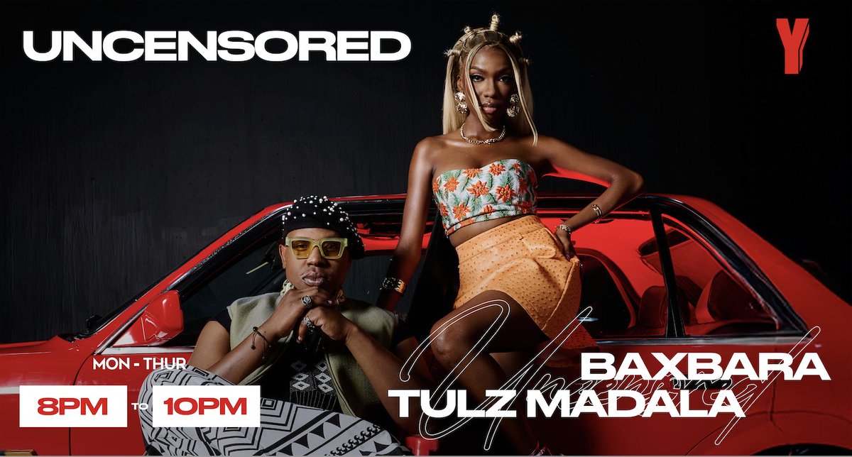 Yfm's tweet photo. No small talk and boring conversations this side!
Tulz Madala and Baxbara are bringing the energy tonight on #UNCENSORED, live from 8PM - 10PM.
Got something to say? We want to hear it.
Catch the show LIVE on the #YWorld app. https://t.co/H50PwQB0Su