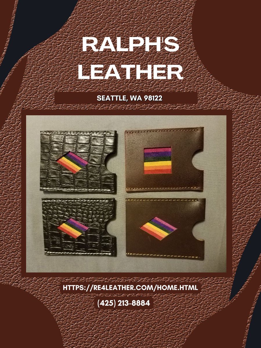 RalphsLeather's tweet photo. Personalized pieces can make a lasting impression. My custom leather goods are crafted to suit individual preferences while maintaining timeless appeal. Message me at (425) 213-8884 today to start planning your project.
#CustomLeatherGoods
https://t.co/n98D6Al8ob https://t.co/TXa1iZ8RYC