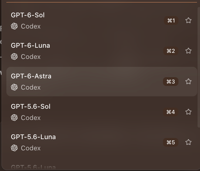 sarzdotmd's tweet photo. just seen Sol 6 and Luna 6 in my @t3dotcodes model picker : ) https://t.co/6rHDnf52TZ