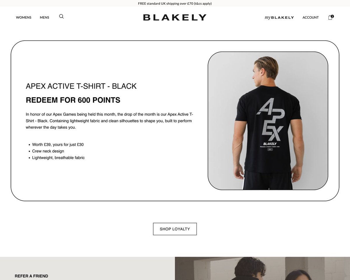 bubblehouse's tweet photo. Powered by Bubblehouse’s free product technology, Blakely’s members redeem points for exclusive products, shop a new members-only drop every month, and unlock pieces reserved for higher tiers. https://t.co/xaX86mE4z4