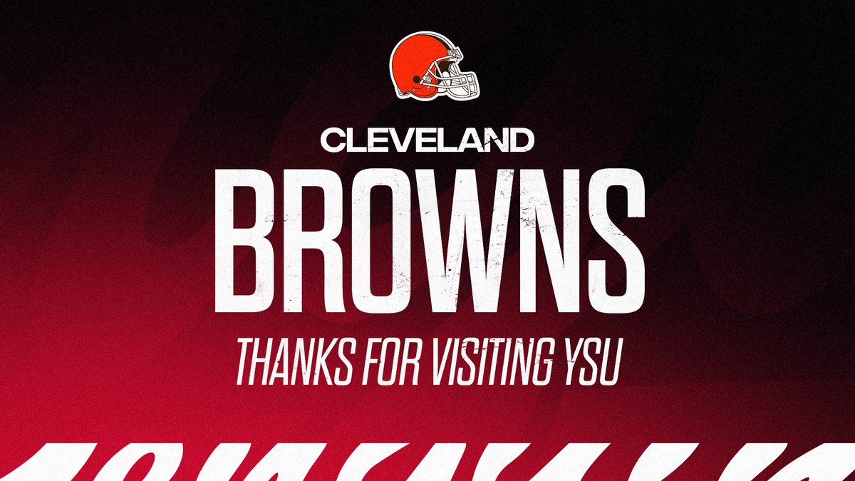 ysufootball's tweet photo. Thanks for visiting practice this morning @Browns
#GoGuins https://t.co/dBXKrCAmoO
