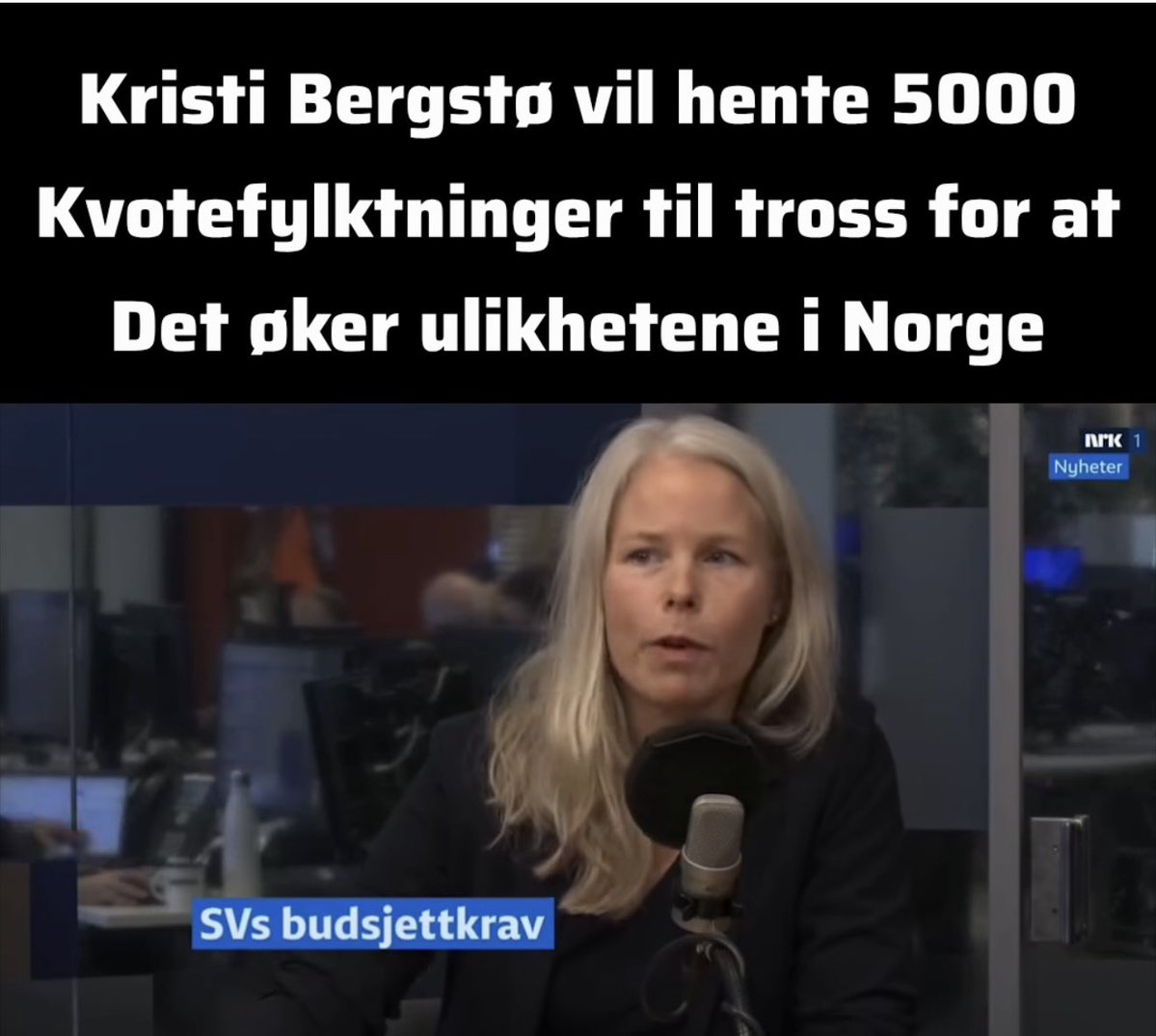 OHaraldseid's tweet photo. Det er akkurat det Norge trenger nå👍. Som Kirsti Bergstø sier - det er viktig å redusere ulikheter i samfunnet…ehh🤔 https://t.co/1wrgJ9NZHQ