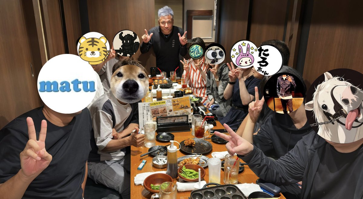 mehariFX's tweet photo. 原田会！
よく飲みました！
たこ焼きレベル上がりました！
スウェーデン人かっこよかった！
何回か寝落ちした！
楽しかった！
(語彙力) https://t.co/zF9QvhncoR
