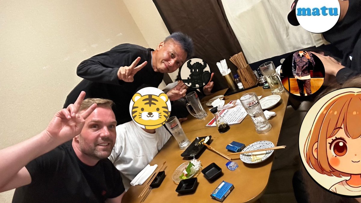 mehariFX's tweet photo. 原田会！
よく飲みました！
たこ焼きレベル上がりました！
スウェーデン人かっこよかった！
何回か寝落ちした！
楽しかった！
(語彙力) https://t.co/zF9QvhncoR