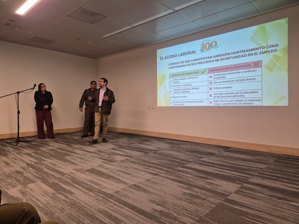 CarabDDHHyFam's tweet photo. Para construir espacios seguros de trabajo, la Dirección de Compras Públicas de @carabdechile fue capacitada por el Depto. Igualdad de Oportunidad @CarabDDHHyFam en el Plan de Fortalecimiento Institucional ante hechos de Connotación Sexual, en el marco de la Ley 21.643 Ley Karin. https://t.co/I8ZfI5Wo1j