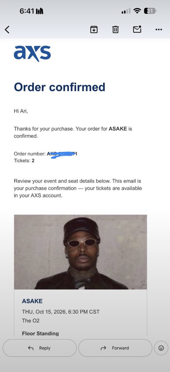 rxnnysxtx01's tweet photo. X2 Asake London tickets October 15th for take - Lmk if anyone is looking for ticket £65 xx https://t.co/k5cdOnvLAJ