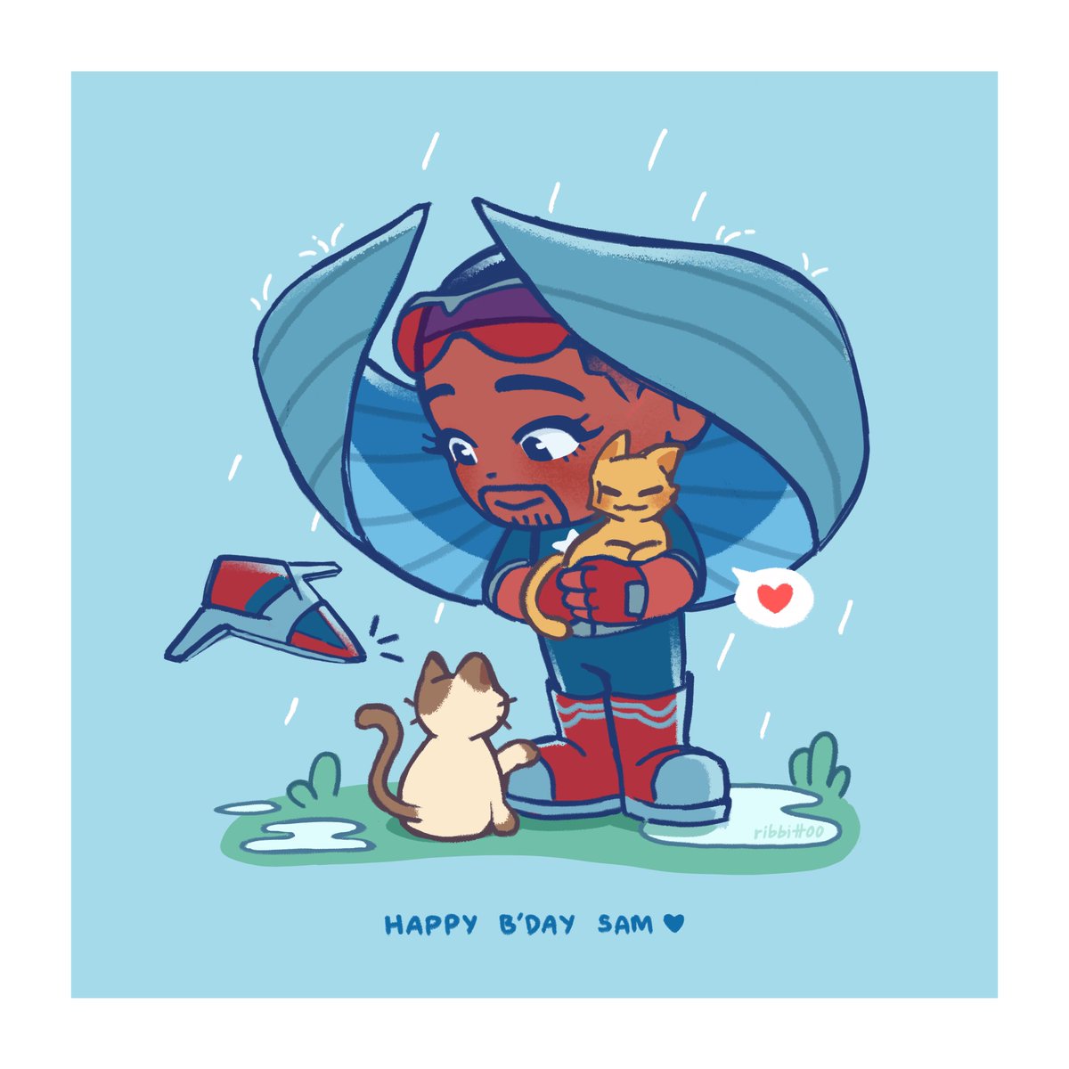 ribbittoo's tweet photo. to our kind and gentle cap, happy birthday! 💙

#samwilson https://t.co/S1eyqRksKx