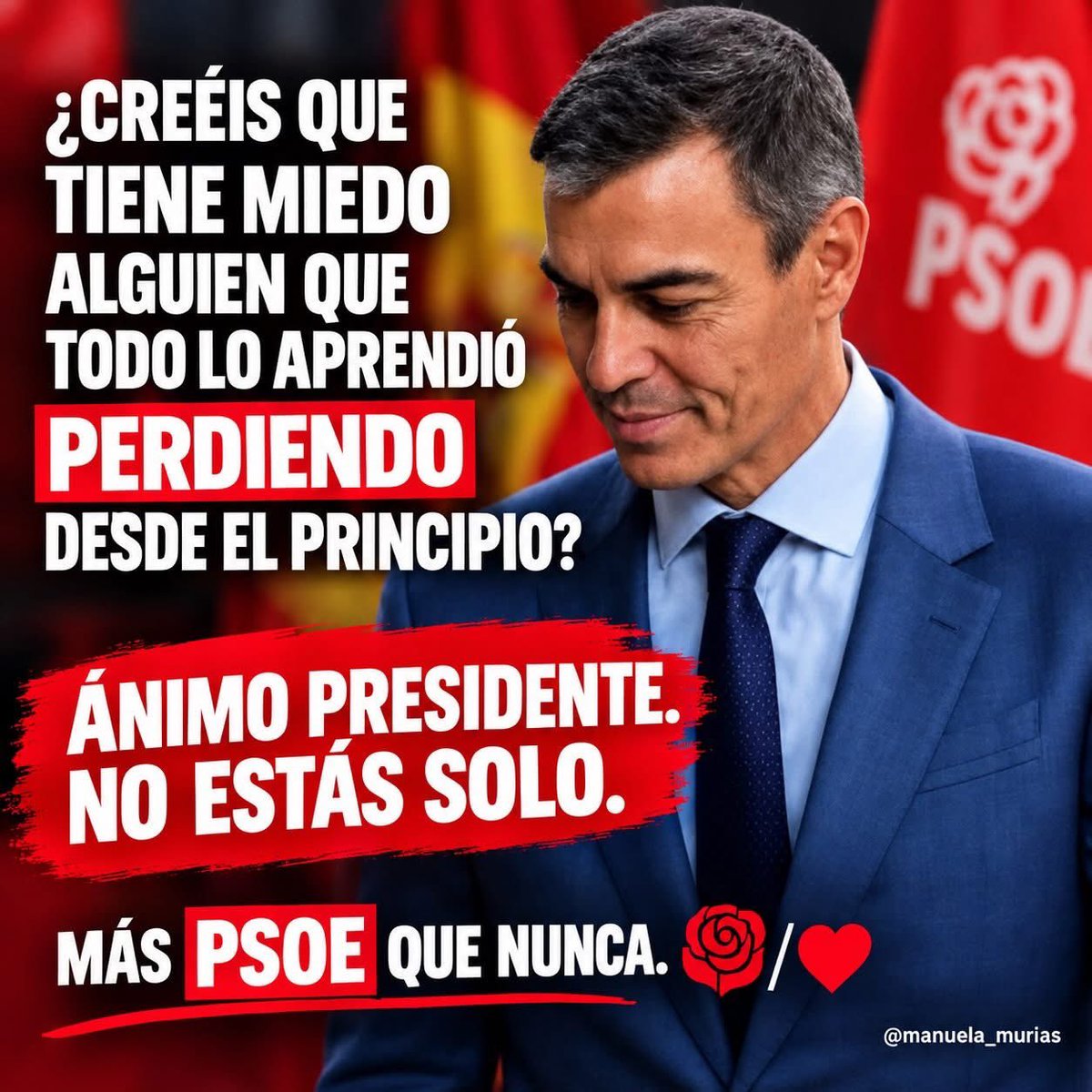 GanaElPSOE's tweet photo. #YoConPedro 🌹🌹🌹🌹🌹🌹 https://t.co/4kD5KWAe8x