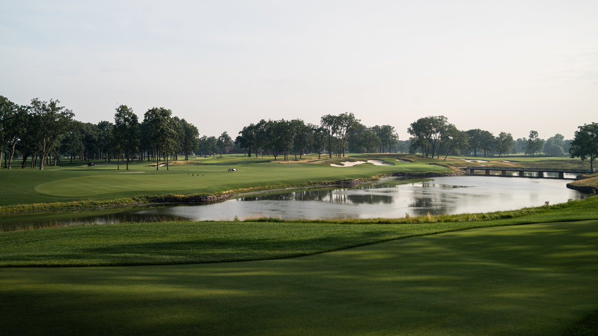 fried_egg_golf's tweet photo. .@garrett_TFE: "As you mentioned, the old holes around Lake Kadijah were pretty linear, most of them just crossing the lake perpendicularly. Now you have them playing on diagonals and more varied, unpredictable angles. The 16th hole in particular is going to get a lot of TV time. I guess it will be the 12th hole in the Presidents Cup. What kinds of strategic decisions are you hoping to see players make on the tee there?"

Ashley Mead: "Hopefully they move the tee forward a bit and play it really drivable instead of just playing it off the back. I think when playing it off the back tee, everyone will just get it over the water and then pitch it onto the green. But if they're encouraged to drive the green, it will bring those bunkers on the left, short of the green, into play. So if you pull that tee shot and hit it to the left instead of cutting it and letting it run onto the green, it gives you that really awkward long bunker shot to a green with no backstop and short grass heading down into the water.

"There’s also a big bump just short of the green-side bunker on the left that helps the ball feed in. It flares up really high. So if they bring the tee forward, the players can use that slope and let it kick onto the green.

"I’m looking forward to seeing how that hole plays. It should be exciting."