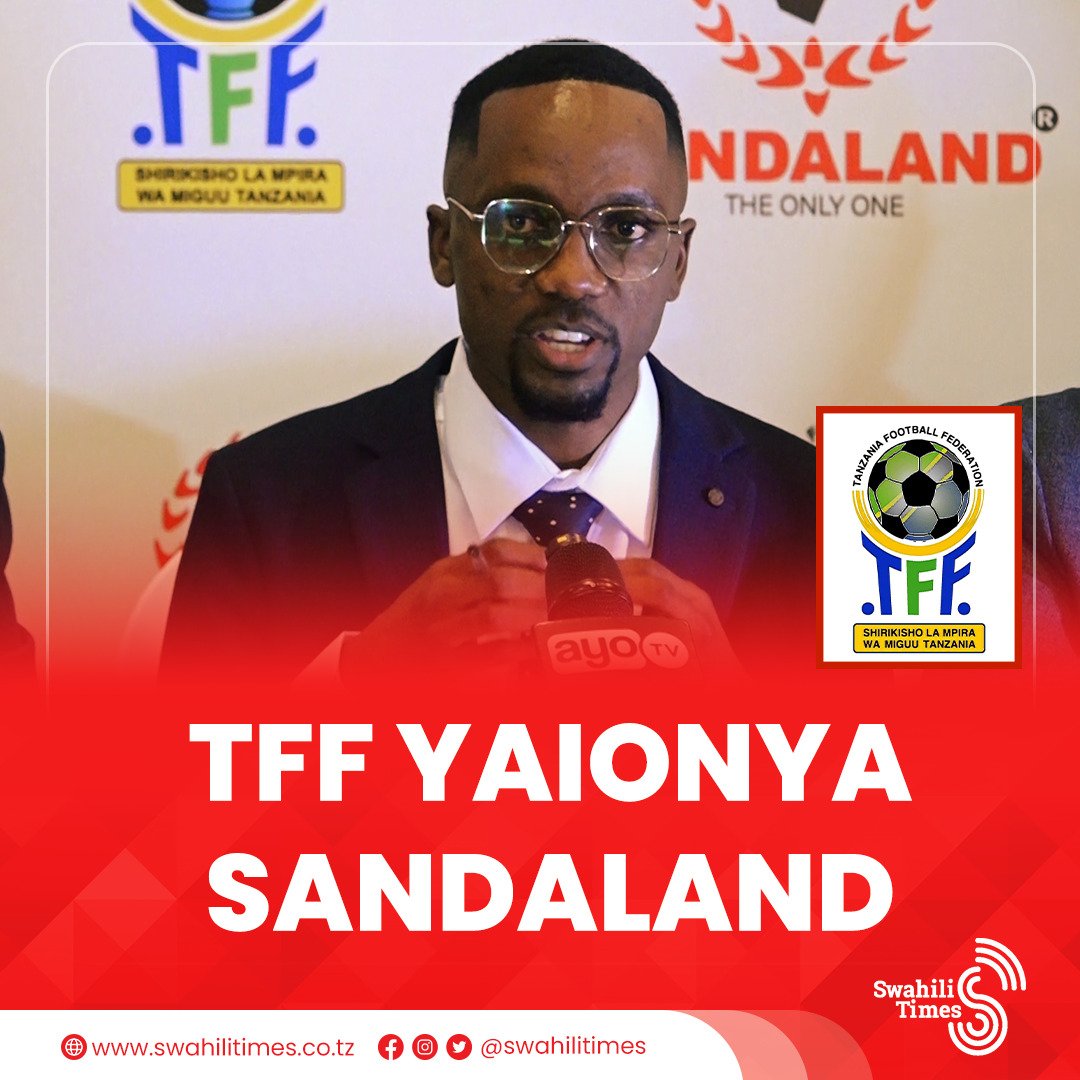 swahilitimes's tweet photo. Shirikisho la Mpira wa Miguu Tanzania (TFF) limesema limesikitishwa na matumizi ya nembo yake kwenye mkutano na waandishi wa habari leo ulioandaliwa na Sandaland Fashion Wear. TFF imeeleza kuwa haikuwa sehemu, wala kujua kabla maudhui ya mkutano huo.

TFF imeionya Sandaland kuacha kutumia nembo yake katika maudhui ambayo hayana uhusiano wa kimkataba. Aidha, imesema itaiandikia barua kupata maelezo ya kina kuhusu matumizi ya nembo katika mkutano huo.