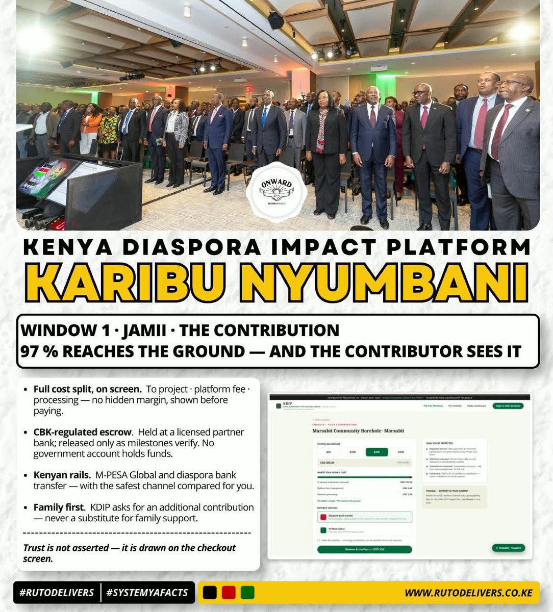 Ms_wanjii's tweet photo. Karibu Nyumbani  connecting the Kenyan diaspora to opportunities, transparent support systems and meaningful development back home. #RutoDelivers #SystemYaFacts https://t.co/Du9M35hZjt