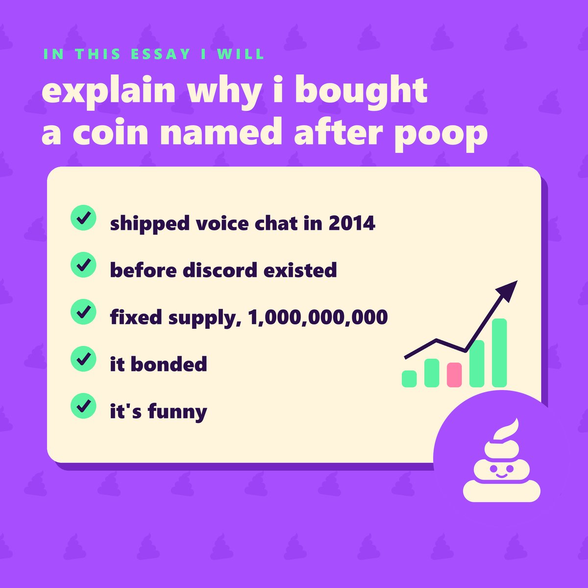 kakacoindotcom's tweet photo. me explaining to my wife why a chunk of our savings is in a 2014 coin named after poop

$kakacoin https://t.co/kbF2Loe4Wi