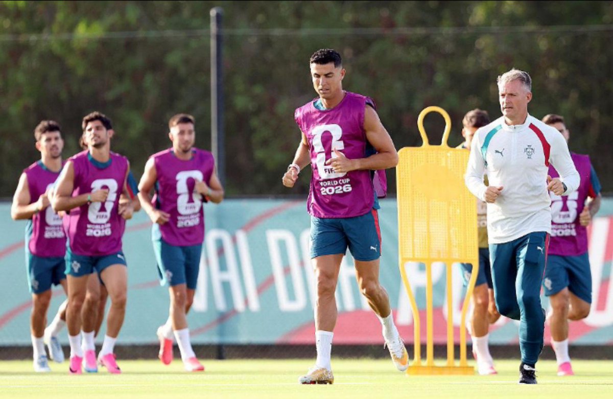 Akkhans1a's tweet photo. Cristiano Ronaldo has joined Portugal’s camp ahead of the UEFA Nations League! 🔥 https://t.co/n0PneXIyNr