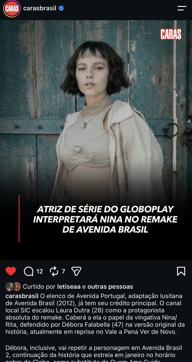itxfran's tweet photo. como amo a mídia brasileira dando valor pra atriz que a Laura é!! https://t.co/hoLrKBWGTr
