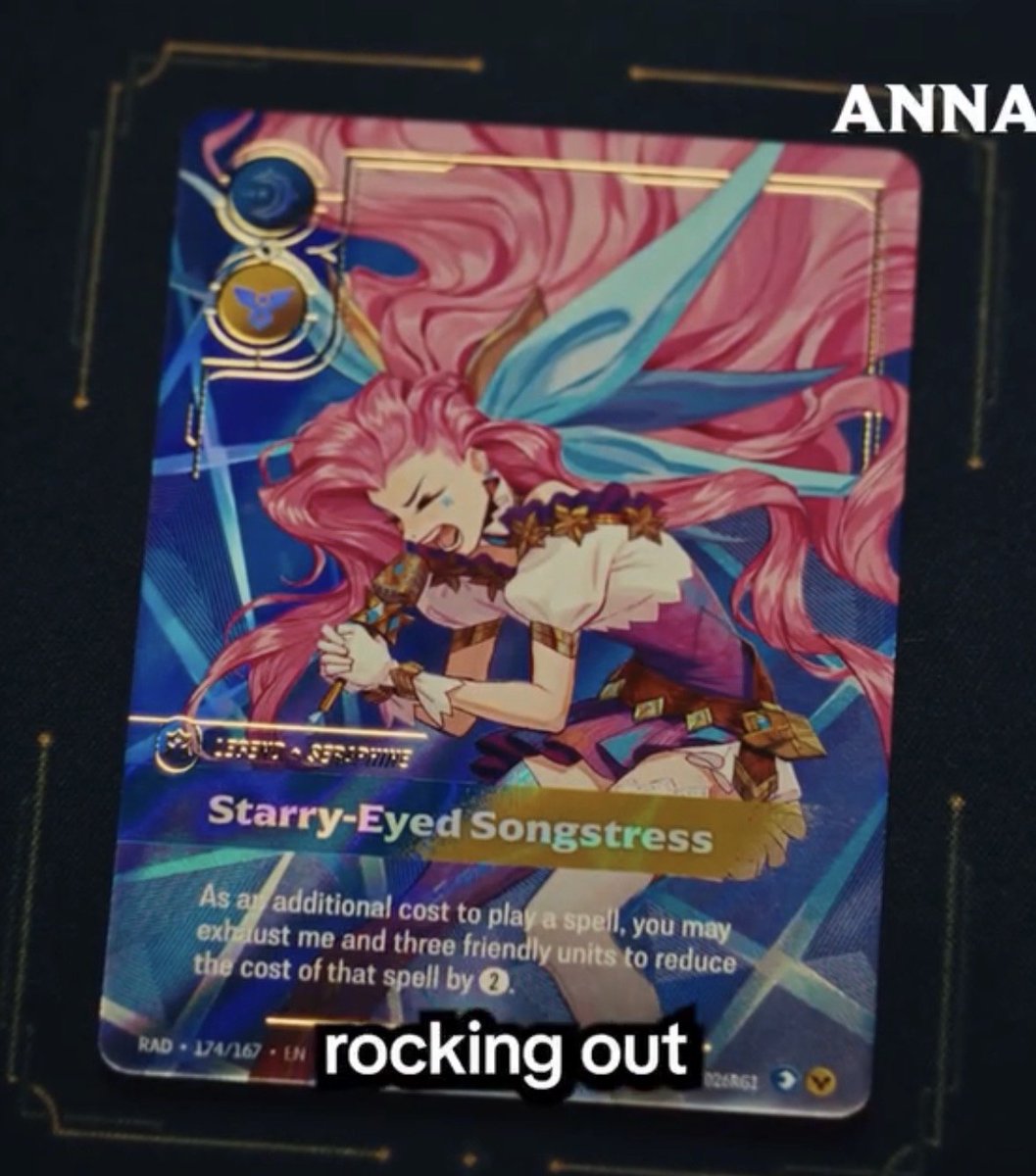 RiftboundReport's tweet photo. Seraphine's Legend, Starry-Eyed Songstress and her Overnumbered card have been revealed by @playriftbound in their latest Instagram post!

#RBRadiance https://t.co/kEjAYZKLtj