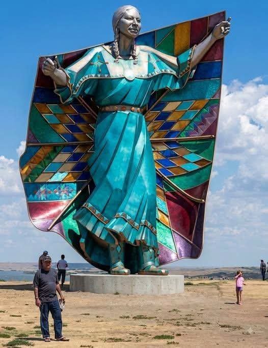 americannative_'s tweet photo. I don't know why this hasn't received more publicity, but this fifty-foot sculpture was unveiled recently in South Dakota.

It's called 'Dignity' and was done by artist Dale Lamphere to honor the women of the Sioux Nation.

Thank you for liking my post!

Proud to be Native American