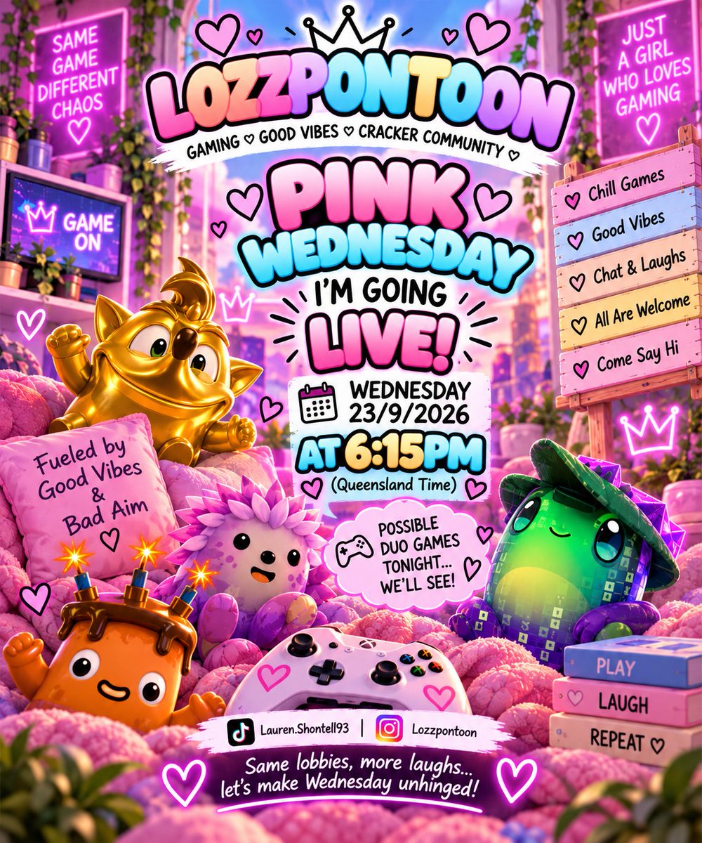 lozzpontoon's tweet photo. On Wednesday we wear Pink and you come to my live. Tiktok: Lauren.Shontell93🩵🚀
#TikTok #livesteam #liveontiktok #fortnite #onwednesdayswewearpink https://t.co/pi37oHci5i