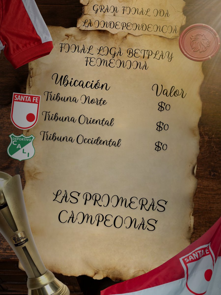InfoCardenal10's tweet photo. 🎟️ ¡Ya está disponible la boletería para la final de la Liga Betplay Femenina!     

⚠️ Para ingresar debes adquirir tu entrada sin ningún costo, solo debes realizar el proceso de compra para que te carguen la boleta a la app.

🛜 Entradas disponibles en: https://t.co/PEod1b13Zj

🏟️ ¡Nos vemos en Tunja! 🇮🇩🦁