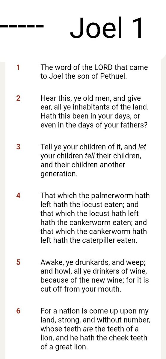 forgidaboutit's tweet photo. @laralogan Ergo— the #locust army; stripping away every plant (sustenace) and remnants from the previous gestation... it's biblical prophesy of just before #TheLordsDay!
#Joel1 https://t.co/gbNoNDjwAS