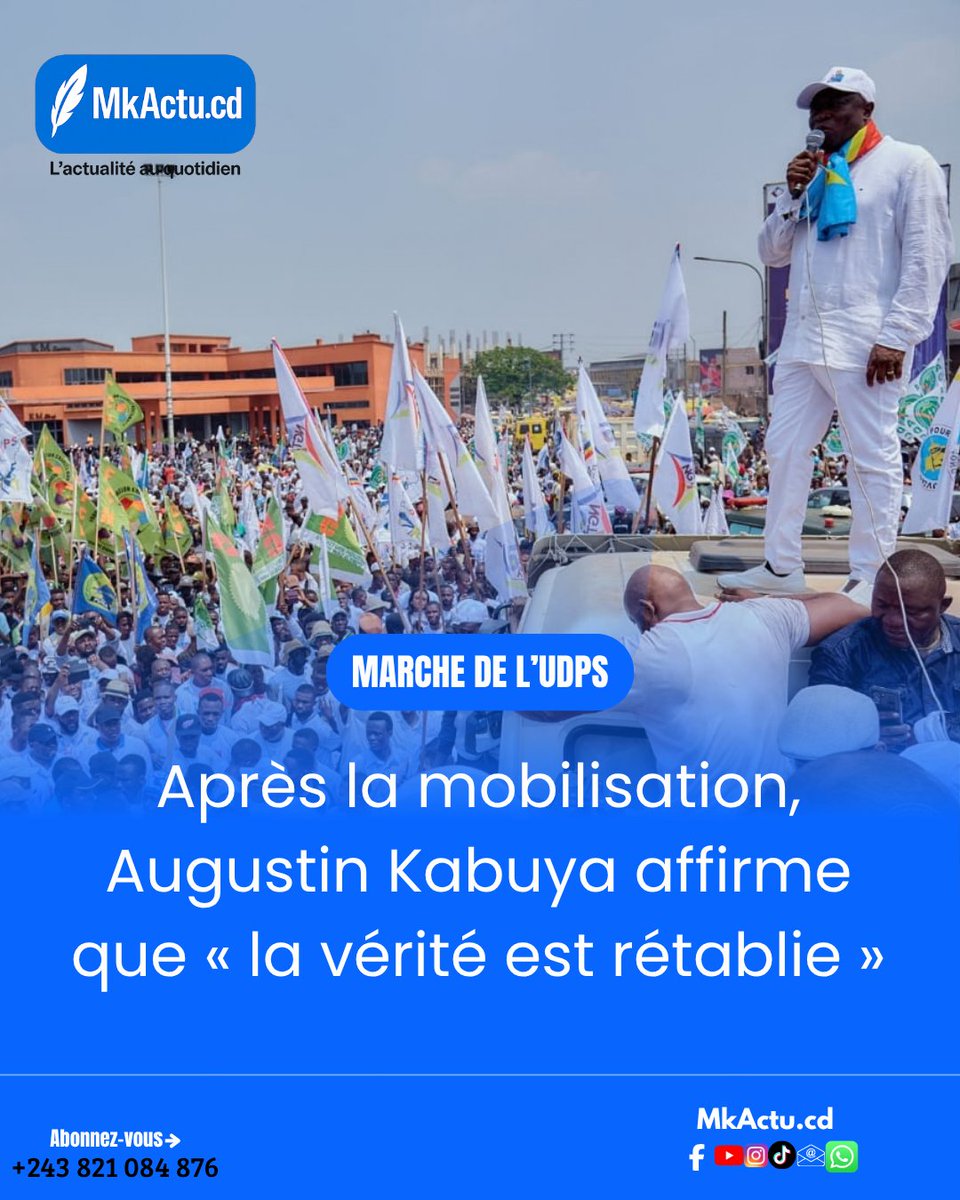 ibra10mk's tweet photo. Marche de l’UDPS : après la mobilisation, Augustin Kabuya affirme que « la vérité est rétablie »

[Découvrez l'article ici]
⤵️
Facebook : 
https://t.co/TUBEvASwuI

Instagram :
https://t.co/9k69AQfNGh

https://t.co/mv1CKZ9ab5 https://t.co/jSvcj7F7QF