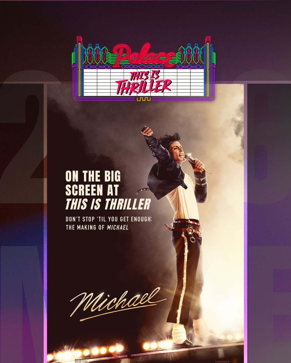 heallafdn's tweet photo. “Don’t Stop ‘Til You Get Enough: The Making of Michael” will be on the big screen at This is Thriller 👑🎬

Thank you to our friends at @Lionsgate for your support on this special event 🤝 

See you at the Palace Theatre on October 24th 🧟‍♂️ https://t.co/ir0s6QPD7V