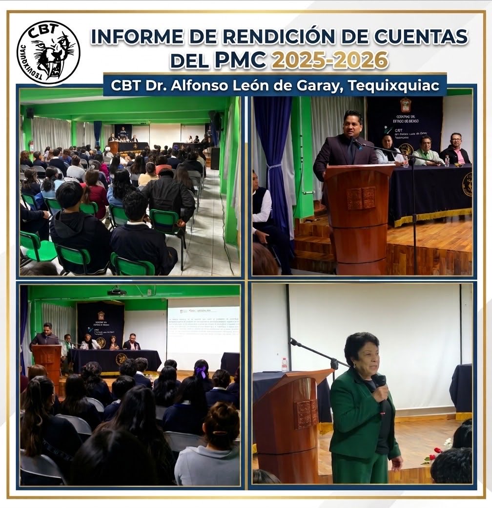 CBTTequixquiac's tweet photo. El CBT Dr. Alfonso  León de Garay, Tequixquiac presenta su  Informe de Rendición de Cuentas del PMC, correspondiente al Ciclo Escolar 2025-2026. A cargo del Director Escolar Dr. Norberto Maldonado Nieto. @ZonaBT019 https://t.co/bZI0RxUF4B