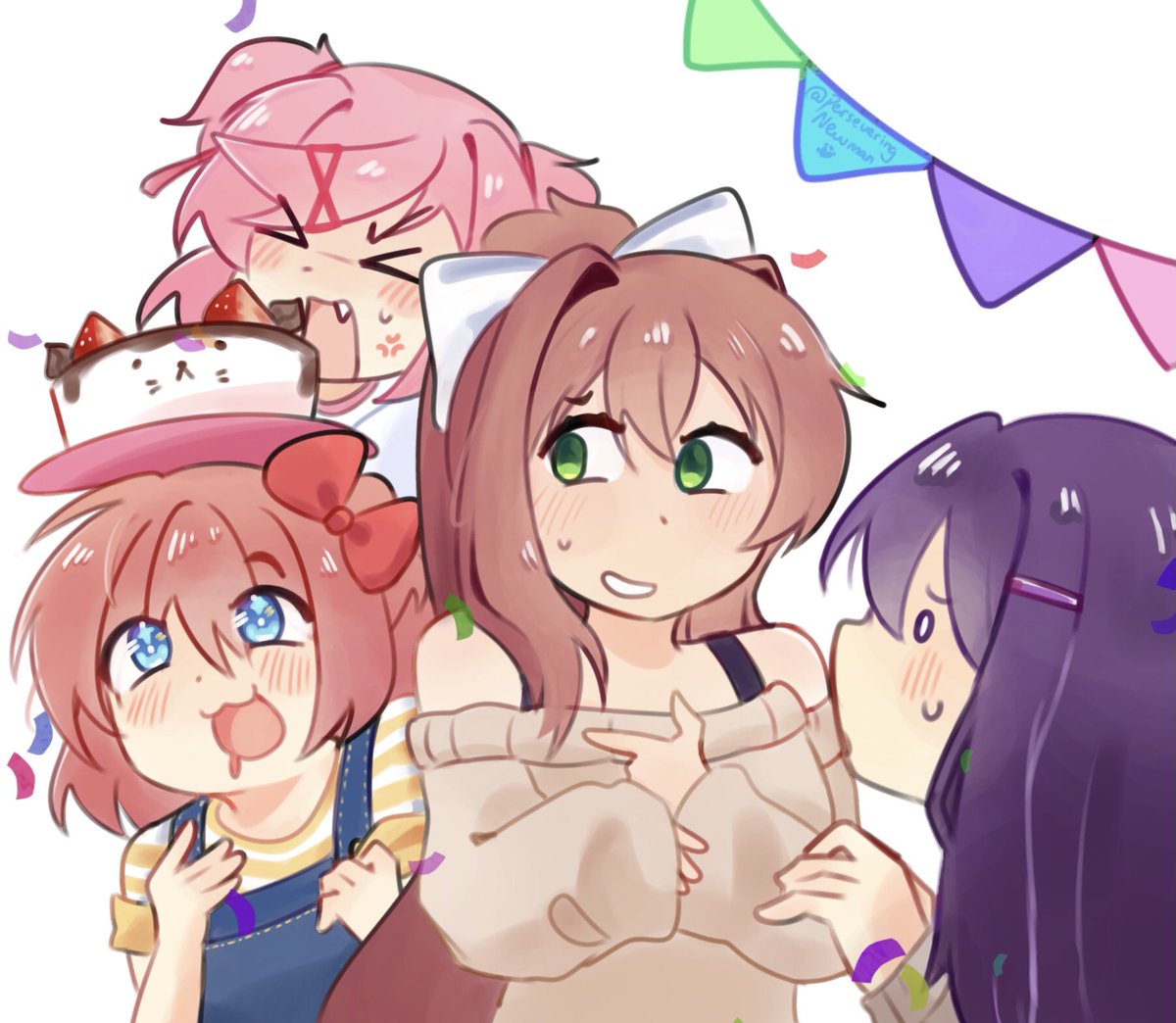 Thatoneunwanted's tweet photo. Happy birthday, Monika! 

#ddlc #dokidokliteratureclub https://t.co/r5L7Pep6Xy