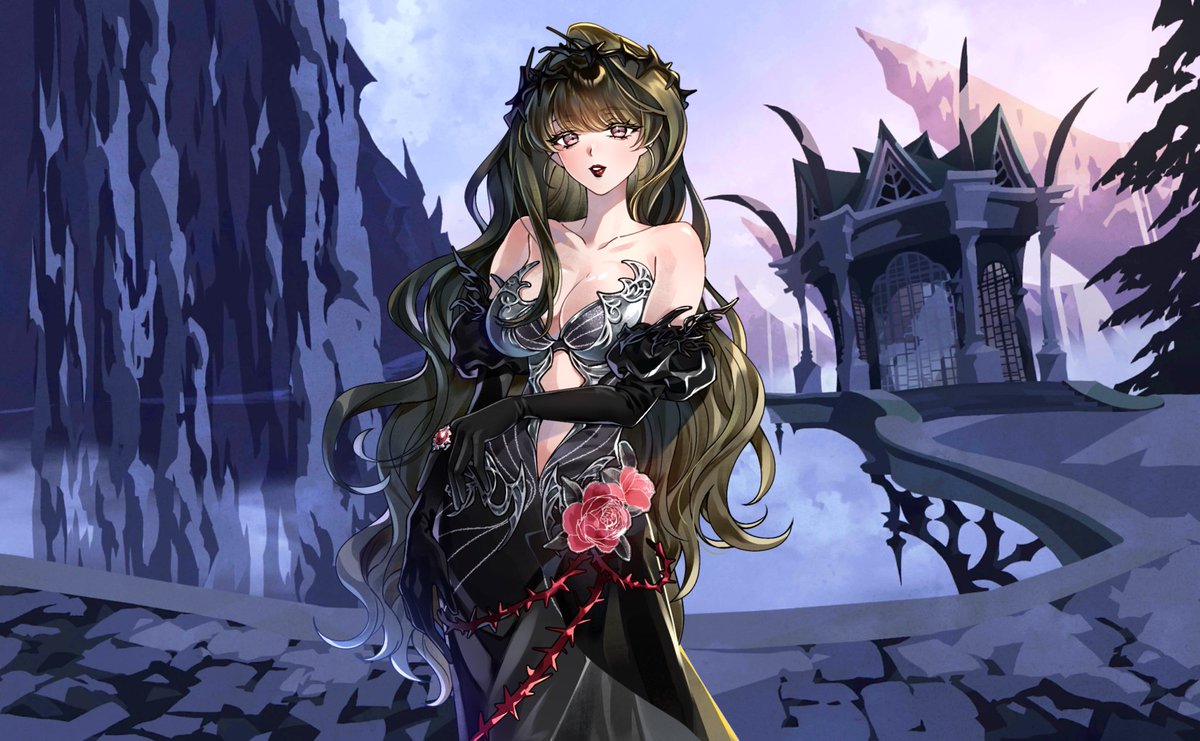 cosmic_selena's tweet photo. { Belle Thorn }
I have been wanting to show Belle’s second princess dress (yes it was inspired by Coquelic’s dress let me dream). Lore wise, this is the dress that was more preferred by the thorn fairy for Belle to use, to assert power 💪

🎨 ssal_cho00 on crepe
#twstoc https://t.co/HMzNpDg4yE