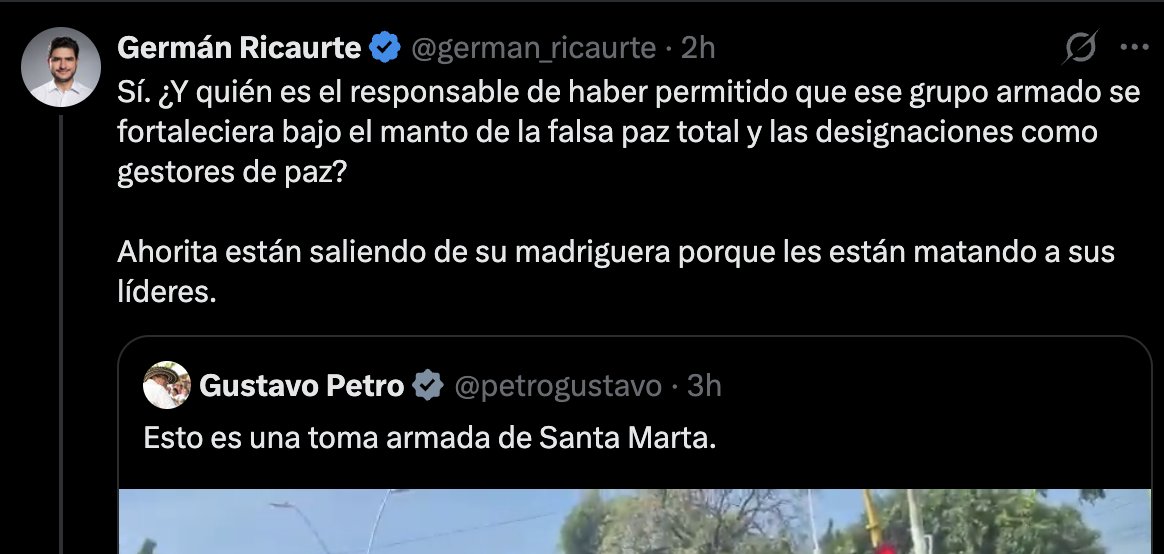 YoAlejoV's tweet photo. ¿Cómo así? ¿O sea que su falso tigre no tenía las soluciones contra los violentos? ¿Entonces el ilegítimo, que duró meses amenazando criminales porque el "7 de agosto se acababan", no puede controlar estos hechos porque es un inepto que manipuló tontos por ahí?

¿Están confesando que no funcionan y entregaron el país a los criminales en cuestión de un mes?