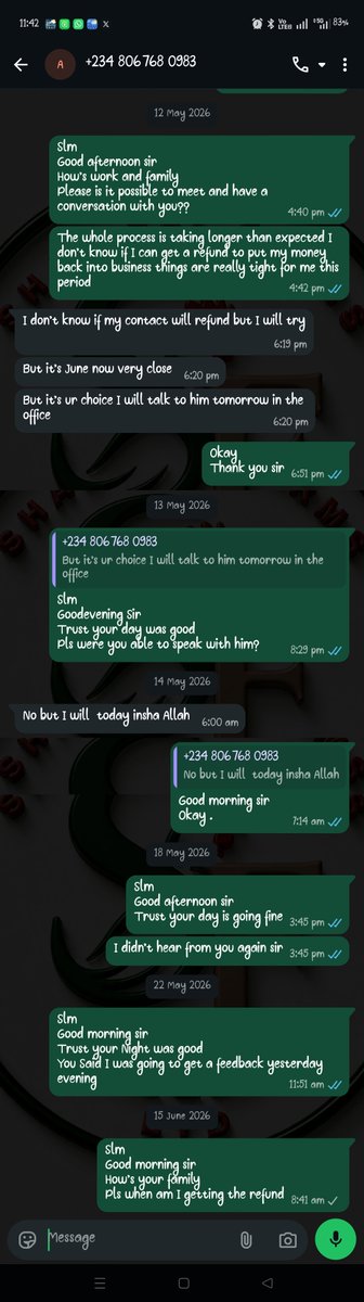 Biigg_panda's tweet photo. Opay pls kindly assist in recovering my funds back 
He collected my Money and scammed me  in false pretense of helping me getting a job and then relocated to Oman.
Below is his Oman cell phone number 
+968 9854 1107
@OPayNigeria https://t.co/mwTMZkoxiC