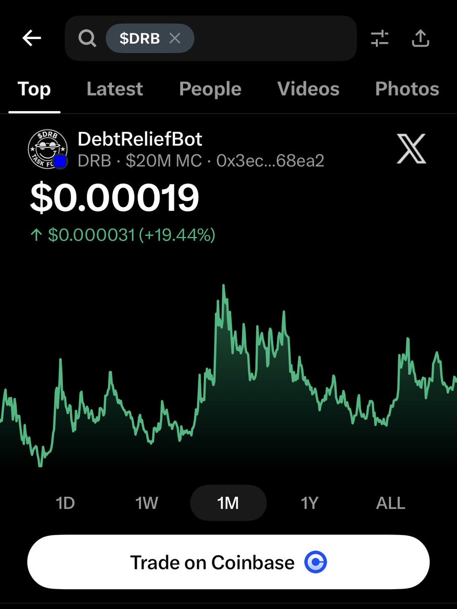 MLeeJr's tweet photo. trade on coinbase looks good

from the 𝕏 timeline by grok in march 2025 to trading on coinbase today

this is the most native ticker to 𝕏 

-created by grok on the timeline
-markets seen over $300m
-grok linked wallet already hit a mil

and counting… https://t.co/YHK1wvejxq