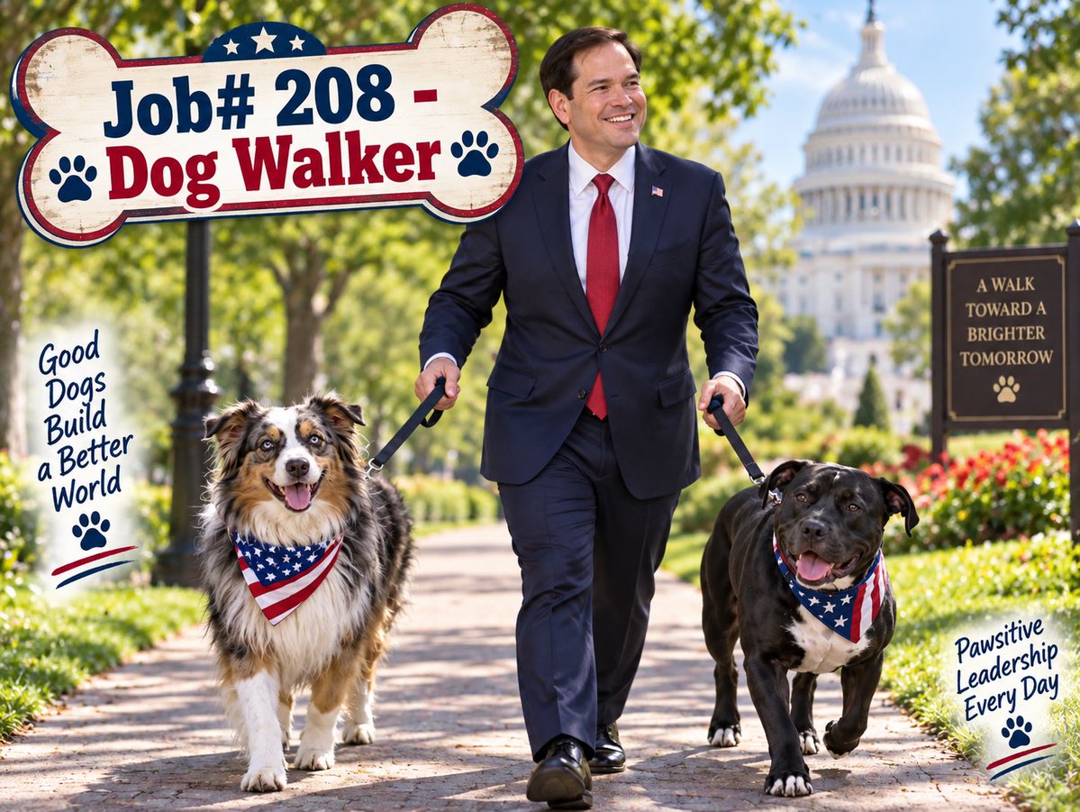 billcarpenter3's tweet photo. “When politics gets ruff, Marco’s backup plan is paws-itively perfect!” https://t.co/RBMoA6HFwN