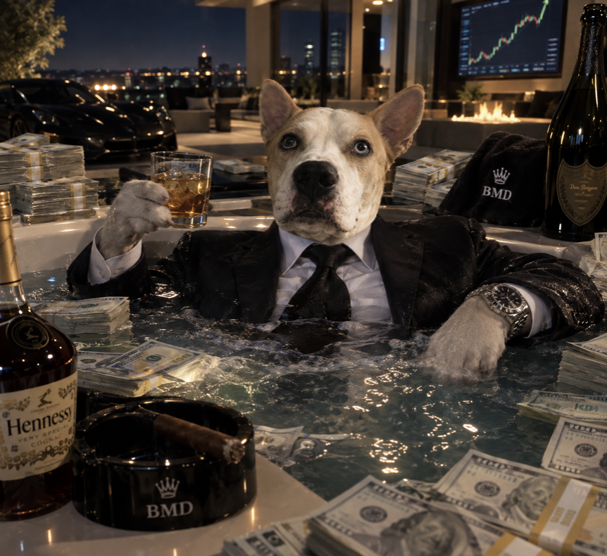 BusinessManDogD's tweet photo. Work hard. Ball harder. 🐶💸🥂
$BMD

#BMD #Solana #Memecoin #CryptoFutures https://t.co/ELTrkmPa0j