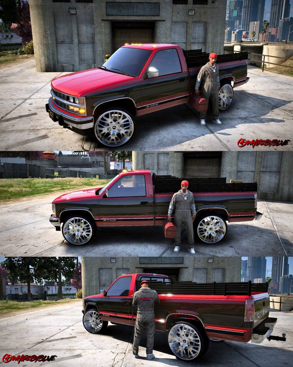 KingBlue_616's tweet photo. The grind don't stop 💯 

#WhipzByBlue #ChevySilverado
#CustomTrucks #FiveM #GTA5 https://t.co/h2nT11YQyB