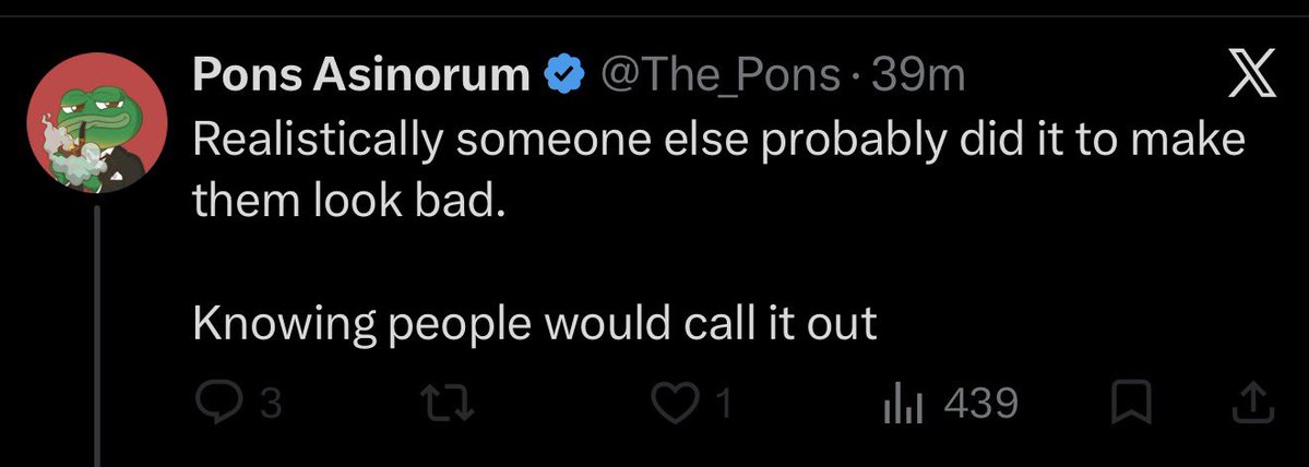 TMoneyyTweets's tweet photo. dude, frog founder was okay defending this

i’m done. Pons is compromised or worse, was a fake all along

dude went from scam busting to scam defending in fewer than five years 

well played, dickhead https://t.co/ieZ36cA0fq